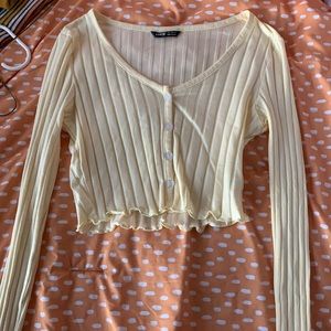 Yellow cropped sweater